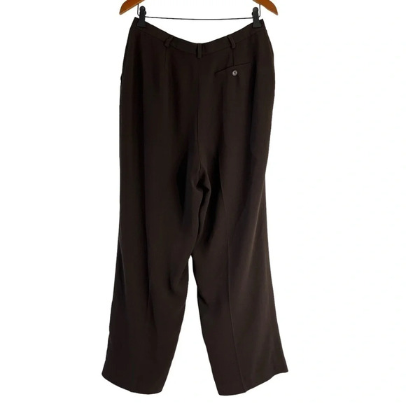 Jones New York Chocolate Brown Pants Size 12 Pockets Workwear Slacks Office Poly - Picture 3 of 7